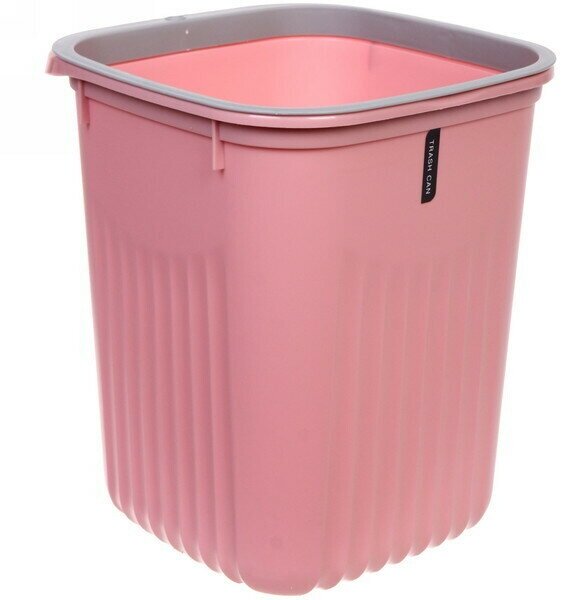 Контейнер для мусора "Opti", 23х23х28 см, 10 л, розовый - фотография № 2