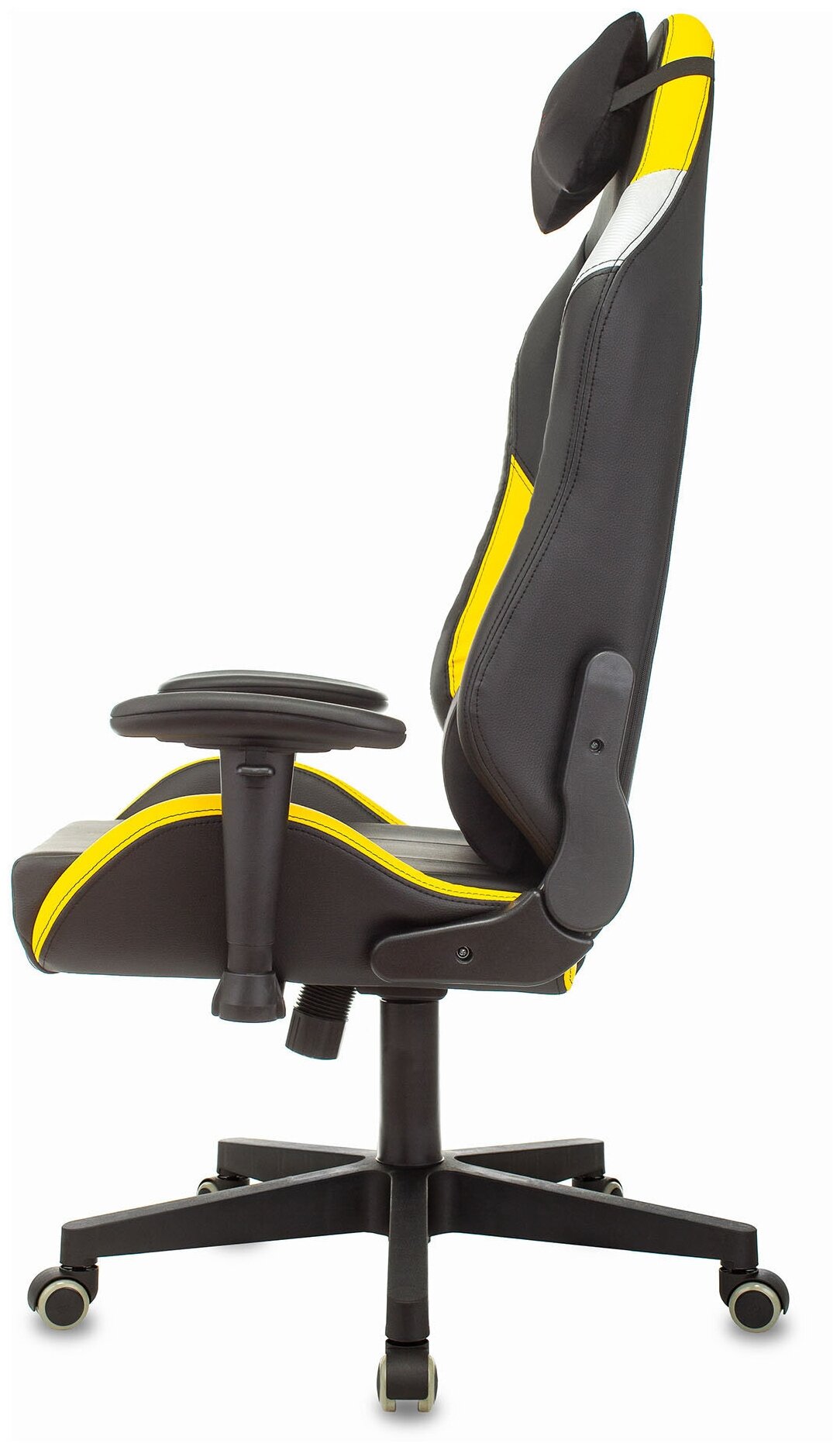 Кресло Zombie Hero Cyberzone Pro эко.кожа черный/желтый - фотография № 2