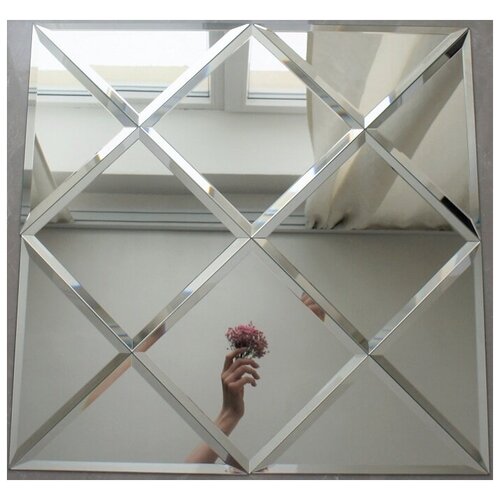 Зеркальная плитка SURFACE / 18 х 18 см/ с фацетом/ упаковка 10 шт