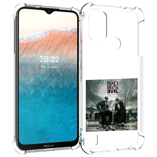 чехол mypads eminem bad meets evil – hell the sequel для oukitel f150 h2022 задняя панель накладка бампер Чехол MyPads Eminem BAD MEETS EVIL – HELL THE SEQUEL для Nokia C21 Plus задняя-панель-накладка-бампер