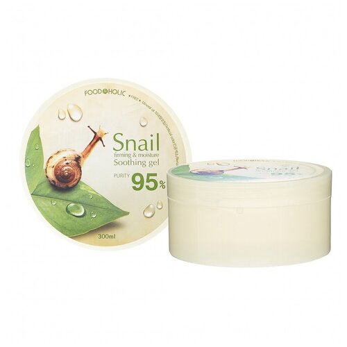 FOODAHOLIC Увлажняющий гель с муцином улитки SNAIL FIRMING & MOISTURE SOOTHING GEL 95%, 300мл