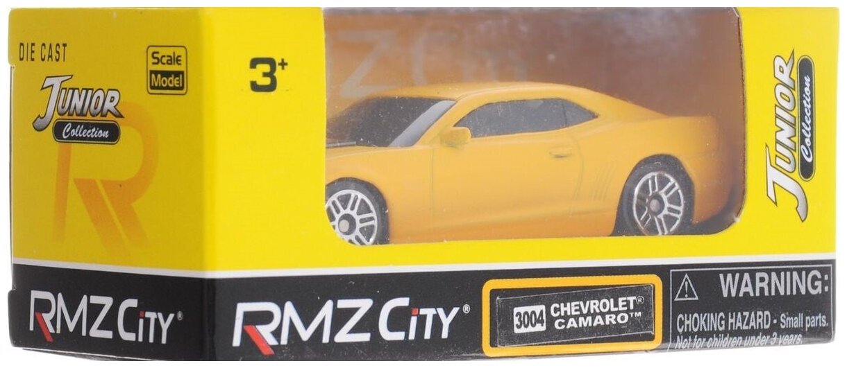 1:64 Chevrolet Camaro, желтый, металлическая машинка Uni Fortune 344004SM(A)