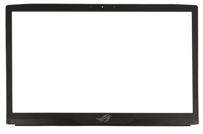 Рамка экрана (рамка крышки матрицы, LCD Bezel) для ноутбука Asus GL703 черная, пластиковая. С разбора.