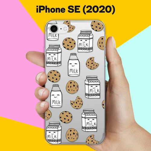 Силиконовый чехол Молоко и печеньки на Apple iPhone SE (2020) силиконовый чехол молоко и печеньки на huawei nova 7 se
