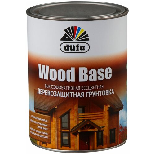 Dufa Wood Base / Дюфа Вуд Бейс с биоцидом Грунт для защиты древесины бесцветная 1л грунт с биоцидом wood base бесцветный 1 л