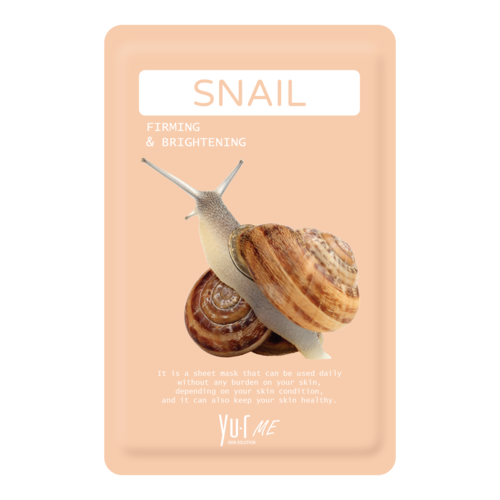 YU. R ME Тканевая маска для лица с фильтратом улиточного секрета - Snail sheet mask, 1шт маска для лица yu r тканевая маска для лица с фильтратом улиточного секрета me snail sheet mask