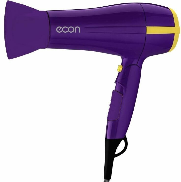 Фен ECON ECO-BH221D, фиолетовый/желтый