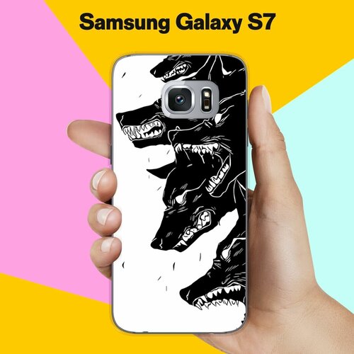 Силиконовый чехол на Samsung Galaxy S7 Волки / для Самсунг Галакси С7 пластиковый чехол обнулись желтый на samsung galaxy s7 самсунг галакси с 7