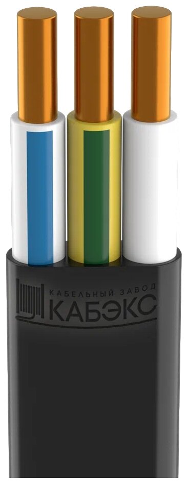 Кабель "Кабэкс", ВВГ-Пнг(A)-LS, 3х2.5 мм2, 50 м, плоский, Гост Кабэкс 3643222