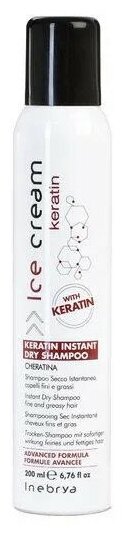 Сухой кератиновый шампунь Inebrya Keratin Instant Dry Shampoo, 200 мл