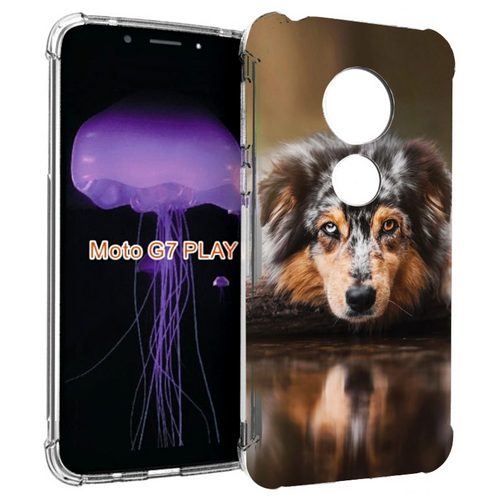 Чехол MyPads австралийская овчарка для Motorola Moto G7 Play задняя-панель-накладка-бампер чехол mypads австралийская овчарка для honor play 30 plus задняя панель накладка бампер