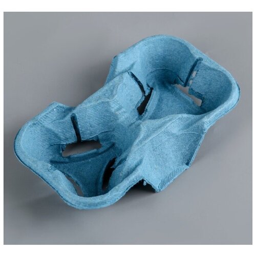 Держатель для 2-х стаканов картонный синий, набор 150 шт