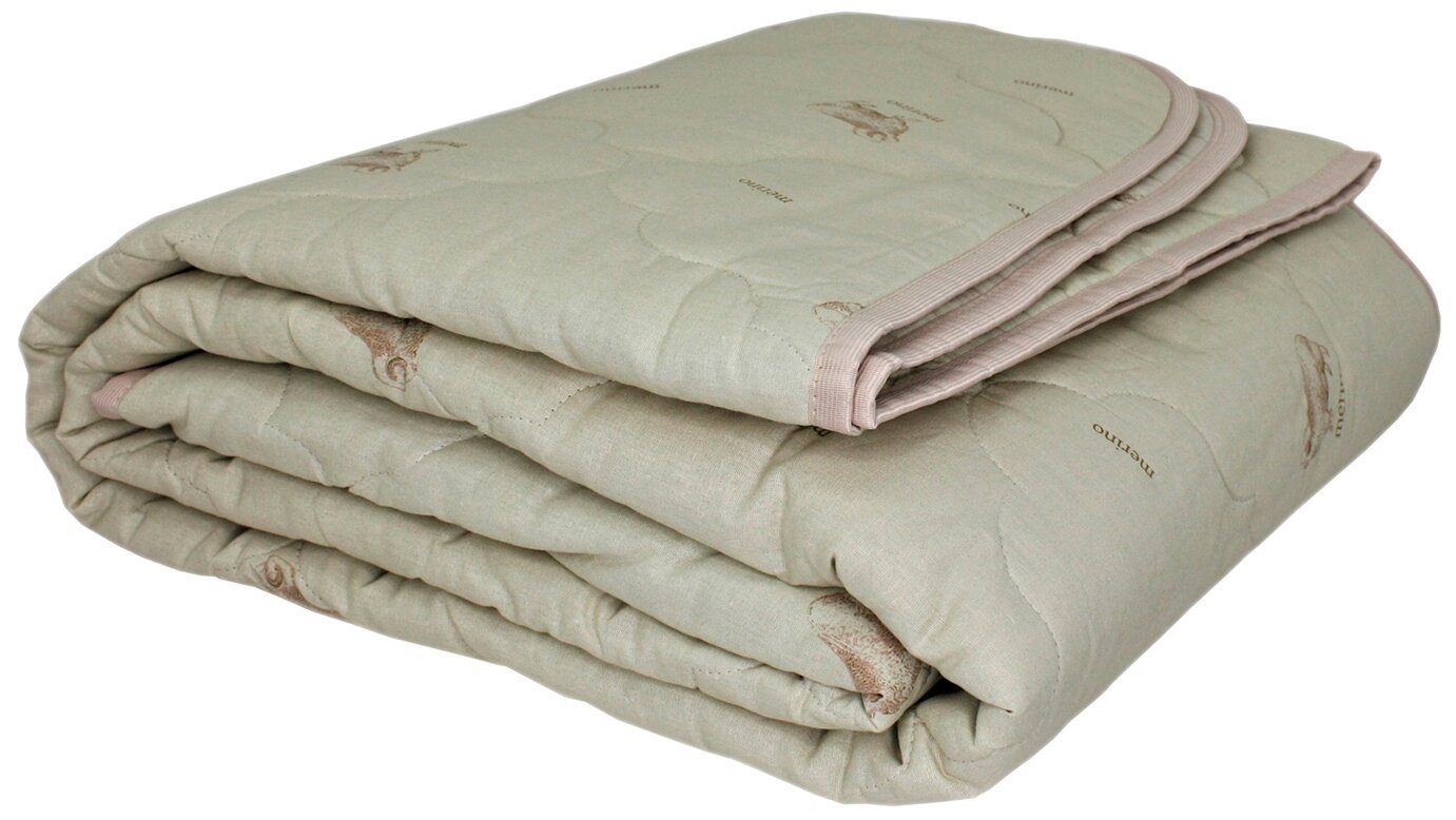 Одеяло с овечьей шерстью BegAl облегченное 1,5 сп., 140х205, ООШ15 - фотография № 2
