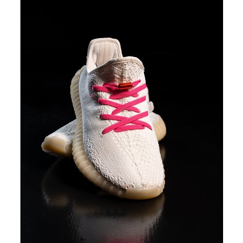 Эластичные шнурки для обуви розовые 100см с креплением