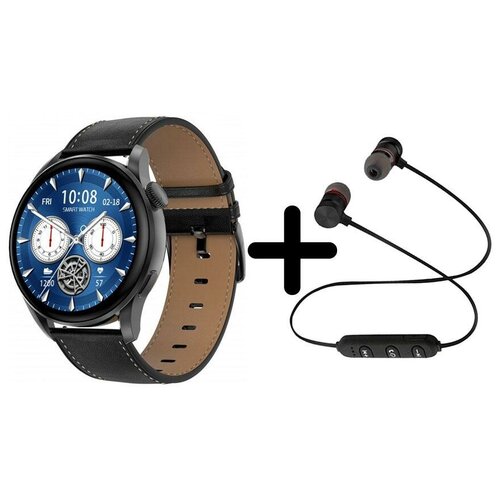 Умные часы BandRate Smart BRSDT3BBLS-SET1 с беспроводными наушниками мониторингом сна ЧСС 1246000₽