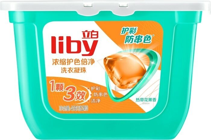 Капсулы для стирки Liby Color 3в1 для цветного белья 52шт