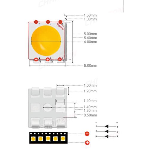 Светодиод 5050 SMD 6000к