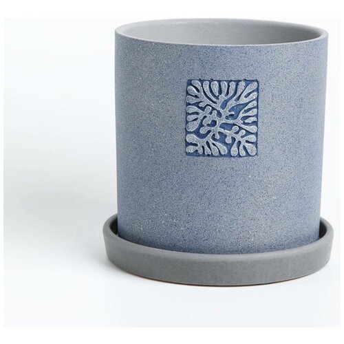 Горшок ООО композит Идея синий цилиндр 2 КБ-Ц2-253-61 1073₽