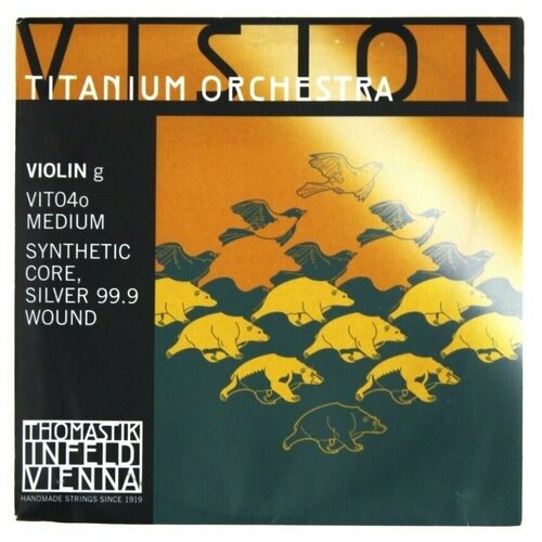 Струна G для скрипки Thomastik Vision Titanium Orchestra VIT04o струна a для скрипки thomastik vision titanium orchestra vit02o