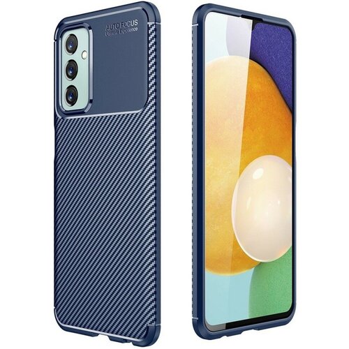 Накладка силиконовая для Samsung Galaxy M23 5G M236 / Samsung Galaxy M13 4G M135 под карбон синяя