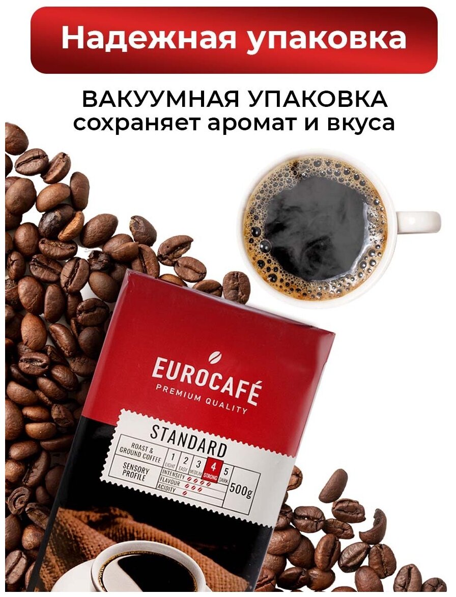 Standard Кофе молотый стандарт 1 кг набор (2 упаковки по 500гр) - фотография № 4