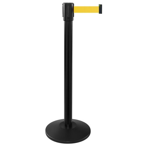 ArtBarrier® Столбик с вытяжной лентой ArtBarrier Biz (4,0 метра желтая лента)