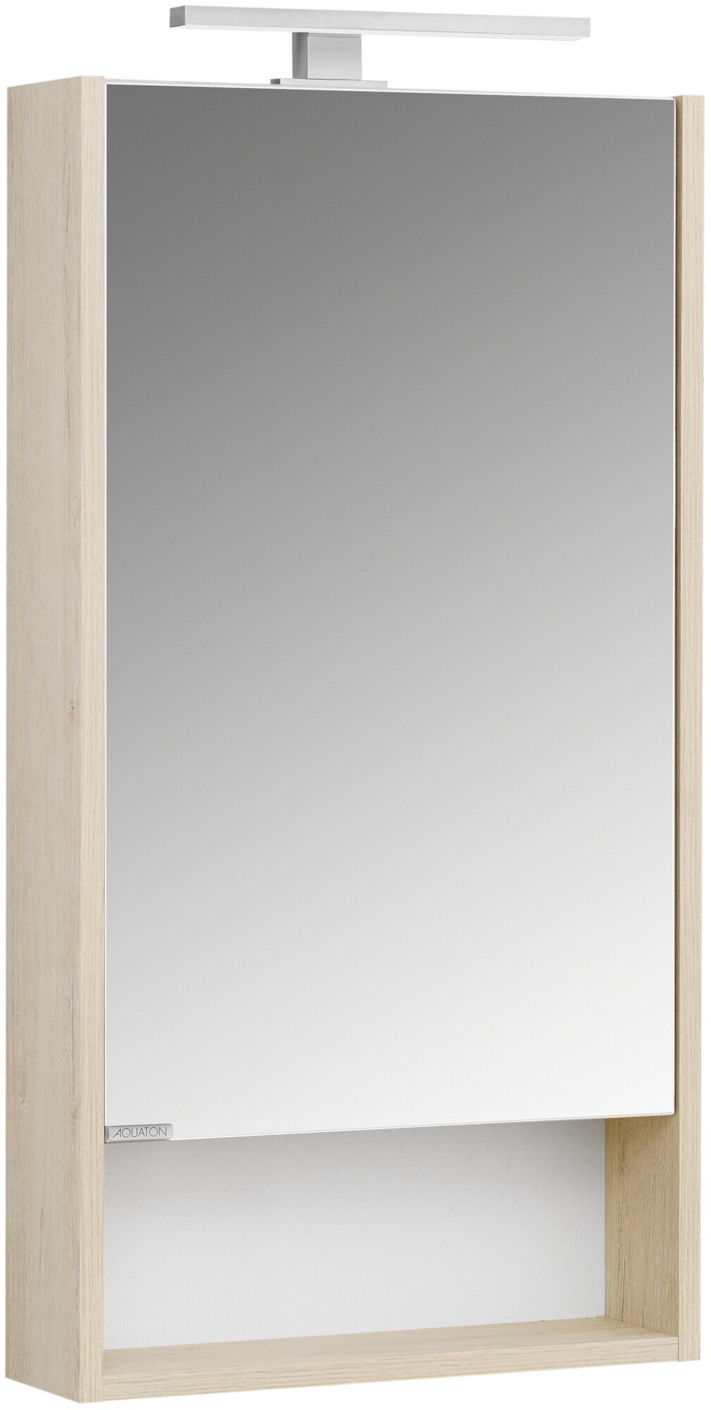 Зеркальный шкаф Акватон Сканди 45 белый, дуб верона - фотография № 8