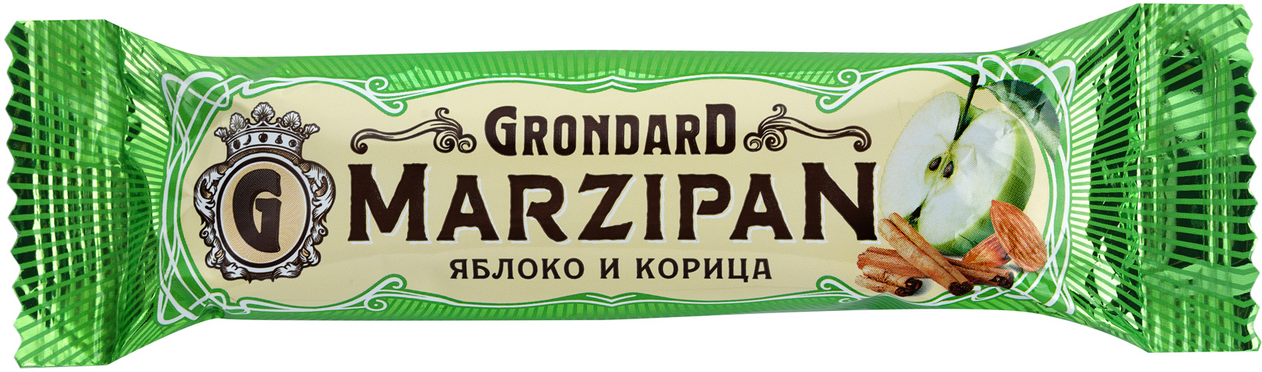 Батончик марципановый с яблоком и корицей Grondard, 50 г