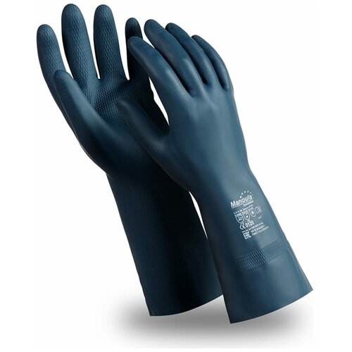 Перчатки защитные латексно-неопреновые Manipula Specialist Химик, размер 10-10.5 (XL), черные, 1 пара (LN-F-08)
