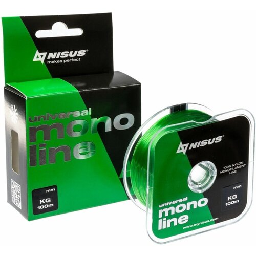 фото Леска monoline green 0,28mm/100m nylon nisus (n-mg-028-100), # 11384458