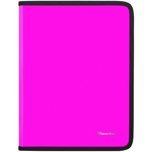 Папка для тетрадей Silwerhof 671961 Neon A4 250х320х25мм 1отд. розовый пластик на молнии