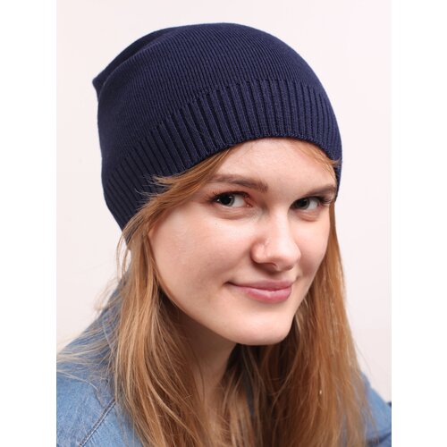 фото Шапка бини anru, размер универсальный, синий