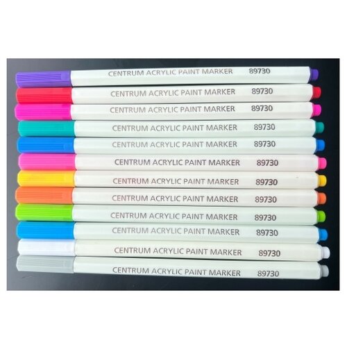 CENTRUM Набор акриловых маркеров, 89730, разноцветные, 12 шт. набор акриловых маркеров 12 цветов