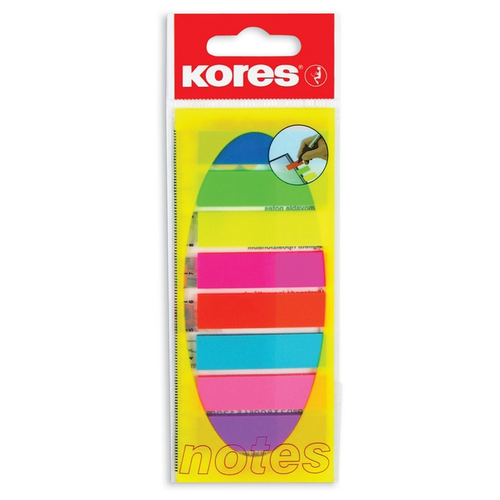 Kores Клейкие закладки пластиковые 8 цветов по 25 листов Film на линейке Kores 45120