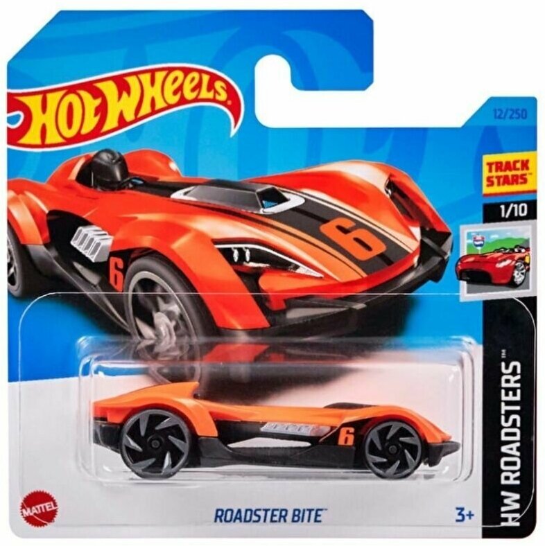 Машинка Hot Wheels коллекционная (оригинал) ROADSTER BITE оранжевый HKH36