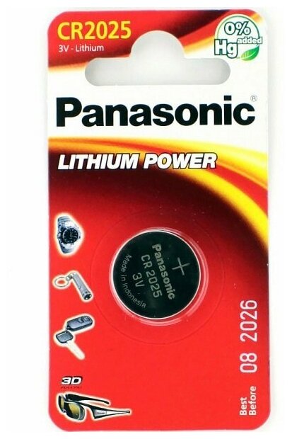 Батарейка литиевая Panasonic Lithium Power (CR2025, DL2025) 3V