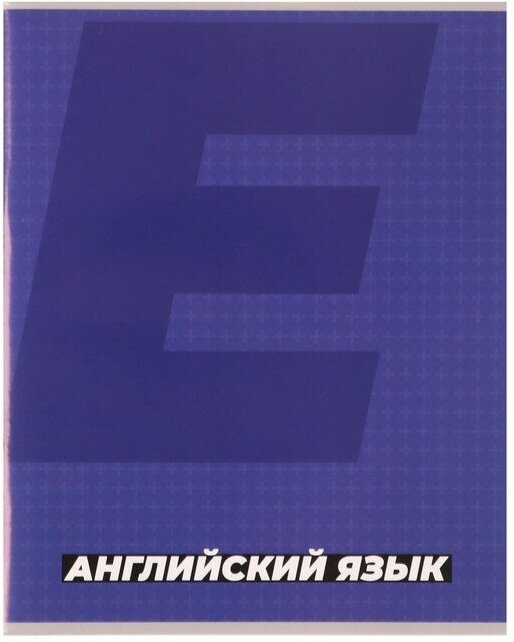 Тетрадь предметная "MonoTone" 36 листов в клетку "Английский язык", со справочным материалом, обложка мелованая бумага, блок № 2, белизна 75% (серые листы)