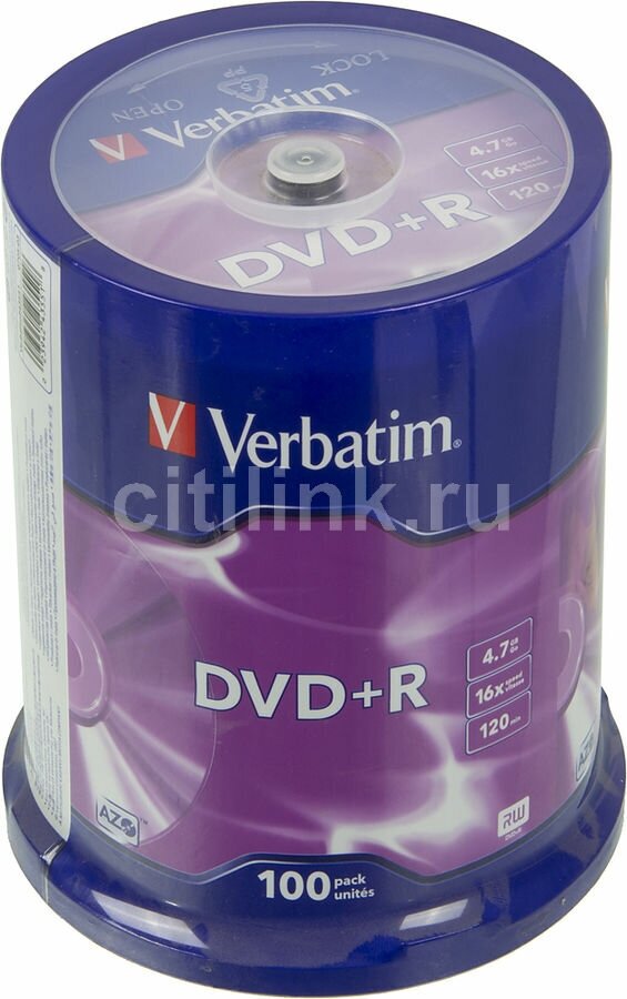 диски dvd+r 4.7Gb 16x Matte Silver Verbatim - фото №4