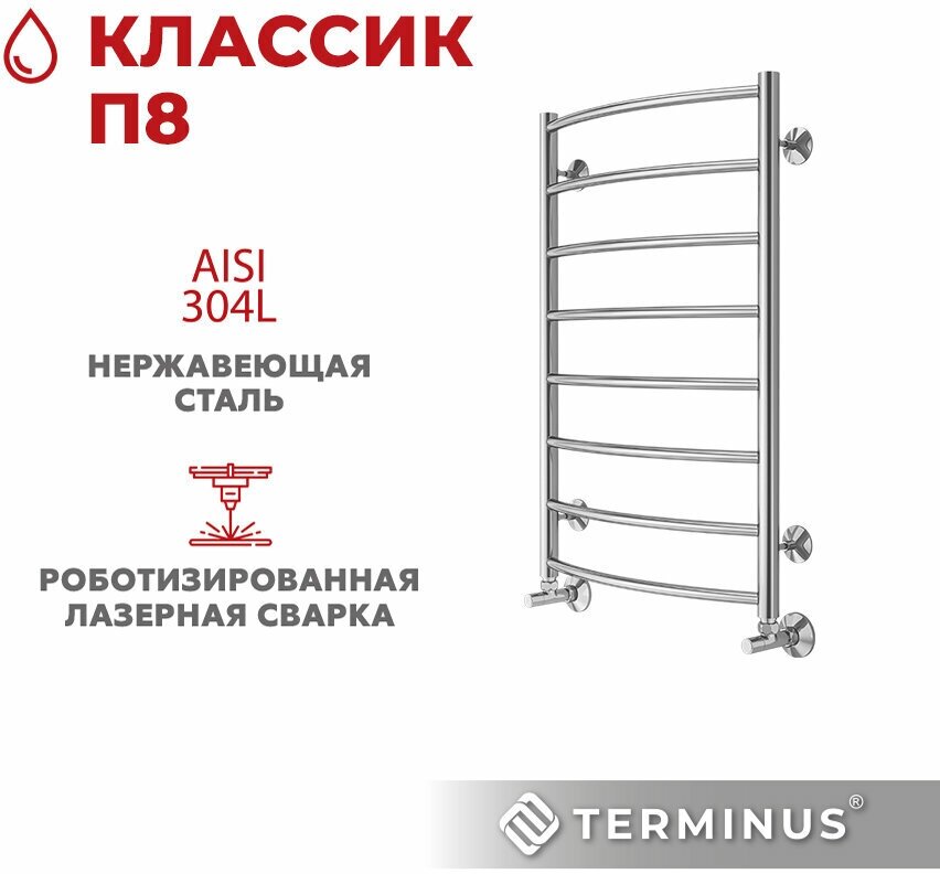 Полотенцесушитель TERMINUS Эконом Классик П8 500х800 NEW