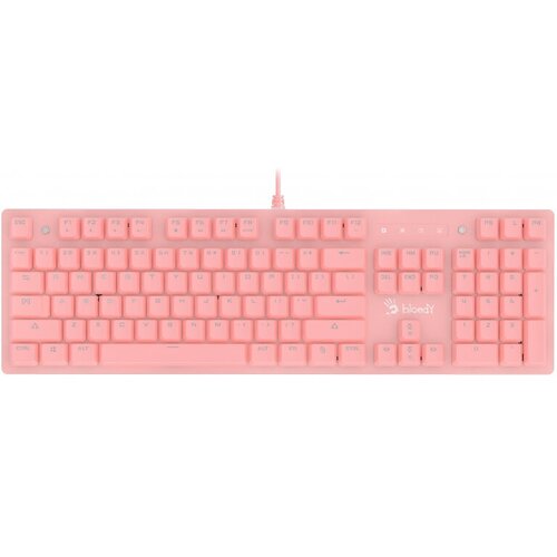 Клавиатура A4Tech Bloody B800 розовый/белый (B800 PINK) клавиатура a4tech bloody b800 оптомеханическая usb розовая