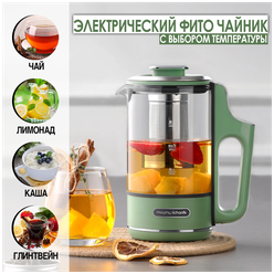 Электрический заварочный фито чайник Morphy Richards с выбором температуры Tea Maker, мятный