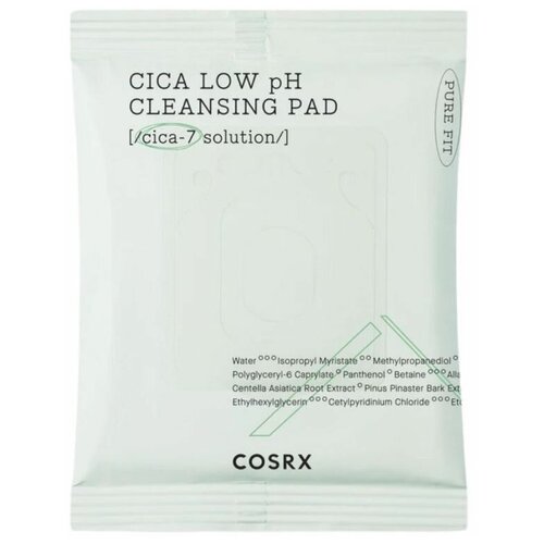 COSRX Успокаивающие тонер-пэды / Pure Fit Cica Low pH Cleansing Pad, 30 шт