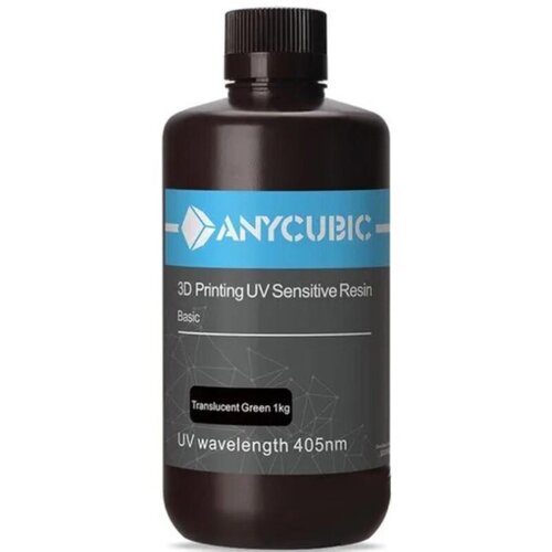 Anycubic Фотополимерная смола Anycubic Basic, полупрозрачная зеленая (1 кг) высококачественная уф светодиодная смола 110 260 в нм лампа для отверждения света для sla dlp 3d принтера фоточувствительные аксессуары