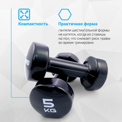 Гантели цветные Livepro LP8076-5 (пара)