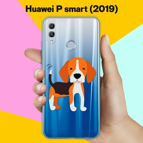 Силиконовый чехол Довольный Бигль на Huawei P Smart (2019) силиконовый чехол swag бигль на huawei p smart 2019