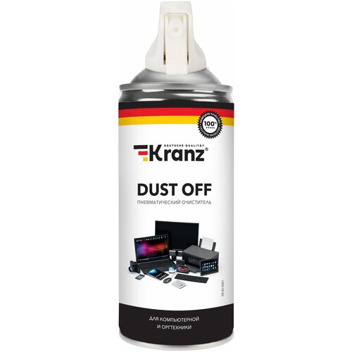 Пневматический очиститель Kranz Dust Off 400 мл пневматический очиститель сжатый воздух dust off аэрозоль 720 мл