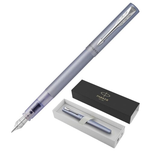 Ручка перьевая Parker Vector XL 2159750, корп. серебр, тонкая, в подар. уп , 1 шт. ручка перьевая parker vector xl teal синяя 0 8мм подар уп