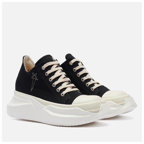 Женские кеды Rick Owens DRKSHDW Edfu Denim Abstract Low Sneak чёрный, Размер 37 EU