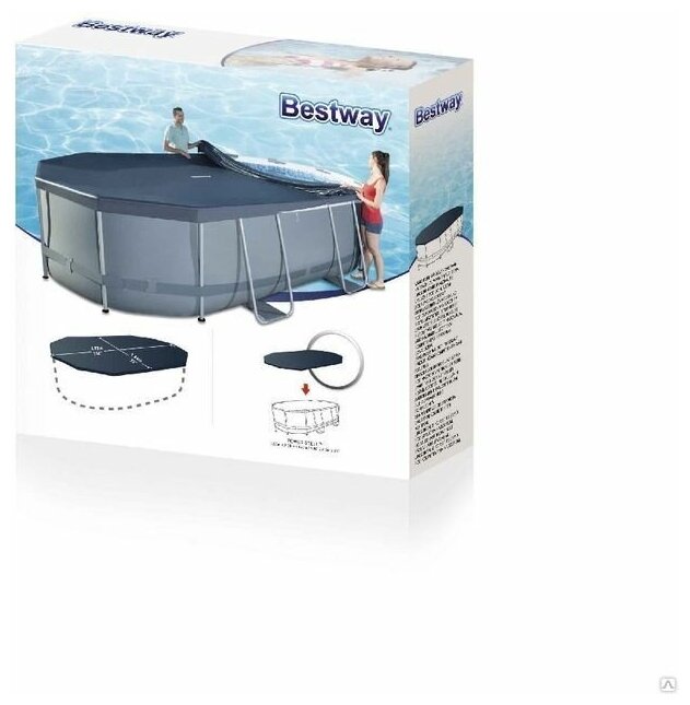 Bestway 58424 Тент (пвх) для бассейна 300*200*84 см . - фотография № 16