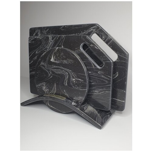 Разделочные доски Art Stone Black Marble 3 штуки Мраморный цвет